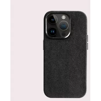 Cyoo Alcantara dėklas iPhone 15 Pro Max, juodas (CY123275)