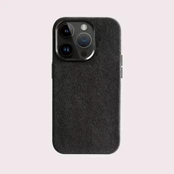 Cyoo Alcantara dėklas iPhone 15 Pro Max, juodas (CY123275)