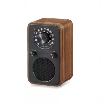 Sangean WR-9 nešiojamas FM radijas, tikro riešutmedžio korpusas, vintage dizainas, Bluetooth, 8W
