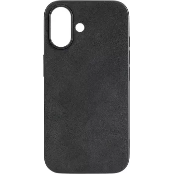 CYOO Alcantara dėklas Apple iPhone 16, juodas (CY123615)