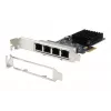 EXSYS EX-6083 PCIe x4 Gigabit Ethernet 4 prievadų Low Profile tinklo plokštė