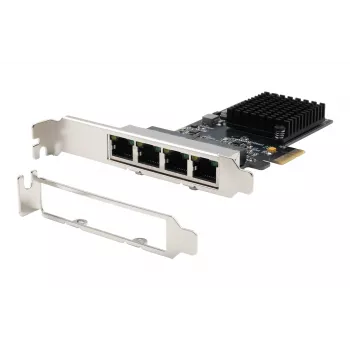 EXSYS EX-6083 PCIe x4 Gigabit Ethernet 4 prievadų Low Profile tinklo plokštė