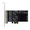 EXSYS EX-6083 PCIe x4 Gigabit Ethernet 4 prievadų Low Profile tinklo plokštė