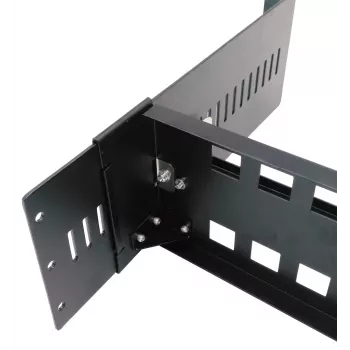 EXSYS DIN-Rail montavimo rinkinys į 19 colių stelažą, 2U, 35mm DIN-Rail, juodas EX-6090