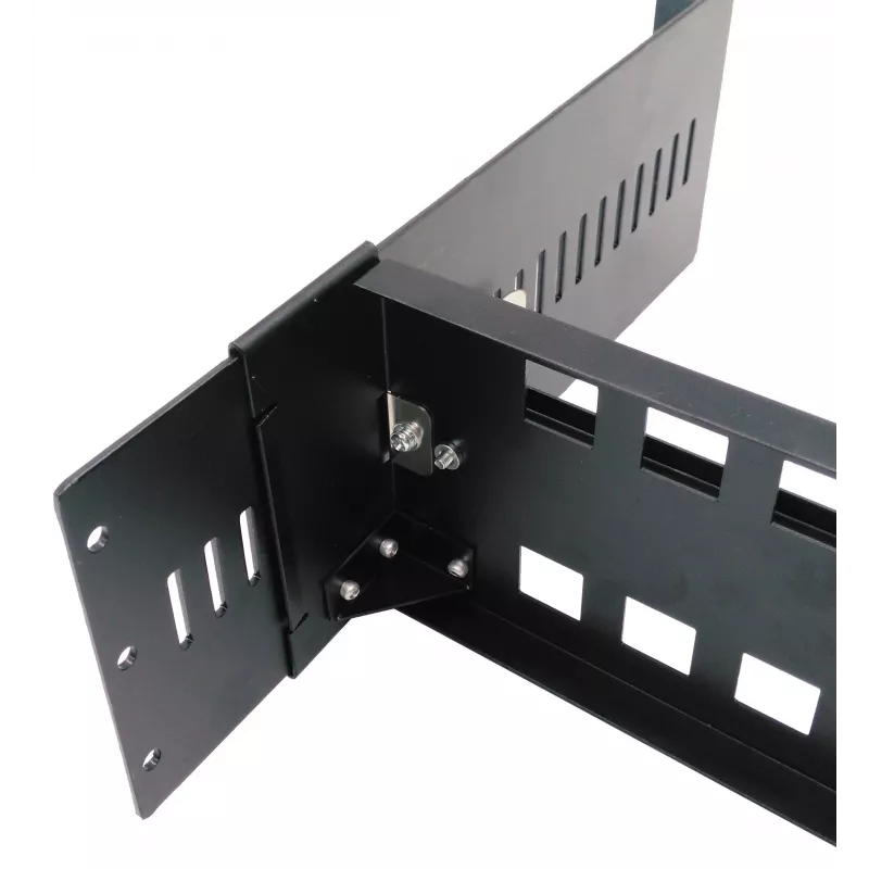 EXSYS DIN-Rail montavimo rinkinys į 19 colių stelažą, 2U, 35mm DIN-Rail, juodas EX-6090