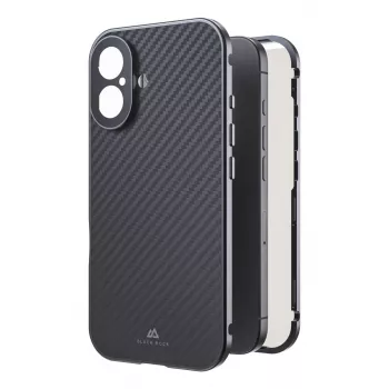 Black Rock Cover 360° stiklas Apple iPhone 16, tikras anglies pluoštas (00228085)