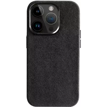 CYOO Alcantara dėklas iPhone 15 Pro, juodas (CY123274)