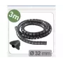 Quadrios 25CA740 pintas kabelių apvadas, plečiamasis PET, juodas, 3 m, 25-32 mm ryšuliams