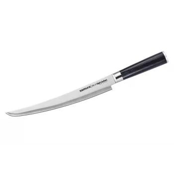 SAMURA Harakiri pjaustymo peilis 230 mm AUS-8 plieno, Full Tang, juoda ABS rankena