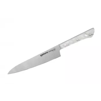 SAMURA Harakiri universali virtuvinė peilis 150 mm akrilo rankena juoda
