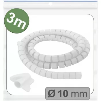 Quadrios 25CA743 plečiama pintinė kabelių apvija, PET, balta, 3 m, maks. 10 mm ryšulys