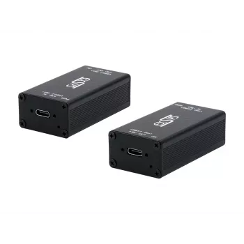 EXSYS EX-1502HMVS Pramoninis 1 prievado USB-C 3.2 Gen 1 į USB-A adapteris su 15KV ESD apsauga, DIN bėgelio tvirtinimu, 9-48V DC