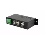EXSYS EX-1594HMS USB 2.0 4 prievadų pramoninis šakotuvas su DIN bėgio tvirtinimo rinkiniu