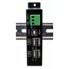 EXSYS EX-1594HMS USB 2.0 4 prievadų pramoninis šakotuvas su DIN bėgio tvirtinimo rinkiniu