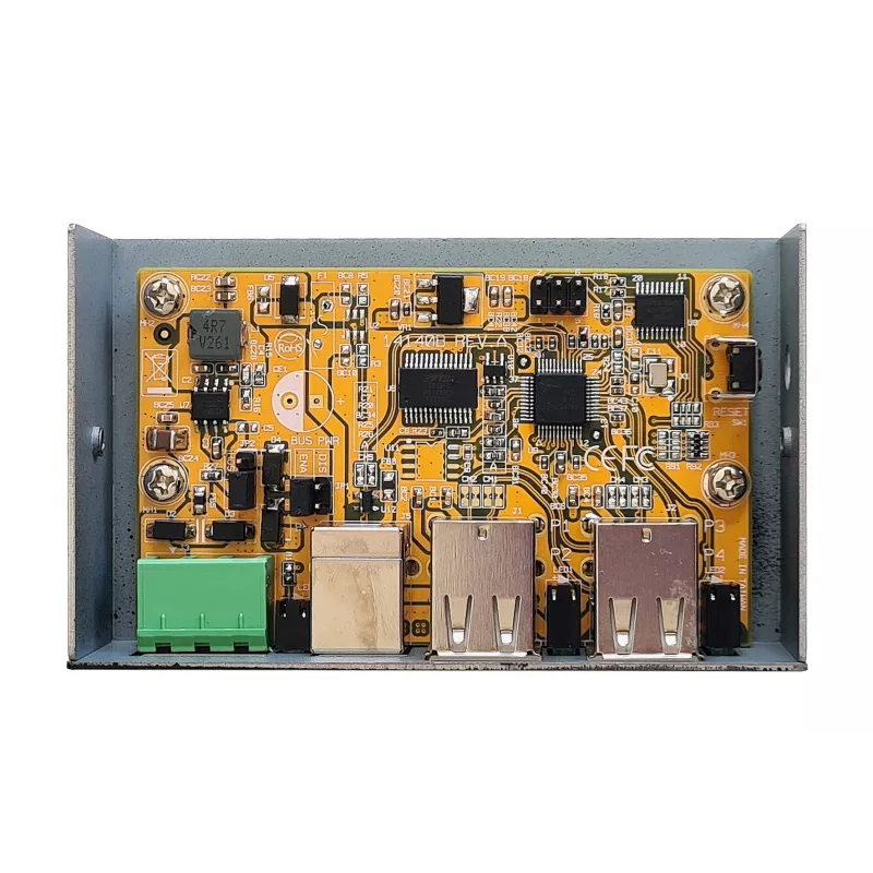 EXSYS EX-1594HMS USB 2.0 4 prievadų pramoninis šakotuvas su DIN bėgio tvirtinimo rinkiniu