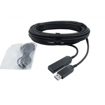 EXSYS USB 3.2 Gen 1 aktyvusis optinis kabelis (AOC) 10 m, USB-A į USB-A, juodas EX-K1691