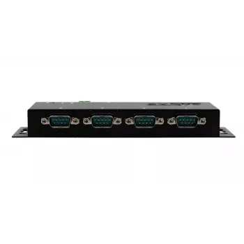 EXSYS EX-6164 4 prievadų RS-232 serijinis įrenginių serveris, Ethernet į serijinį, metalinis, 10/100 Mbps, Virtual COM