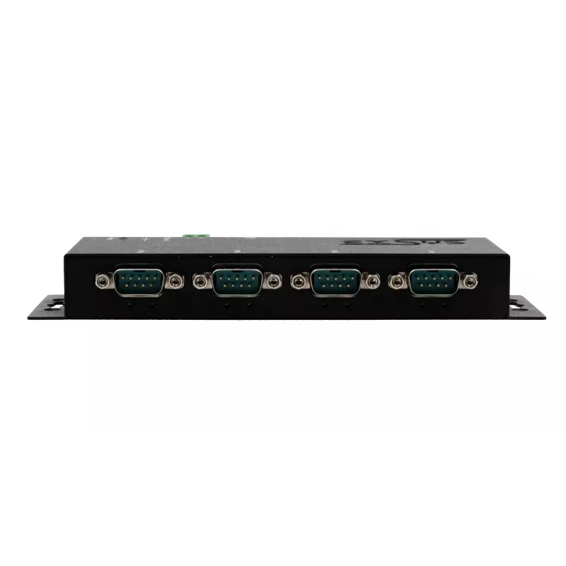 EXSYS EX-6164 4 prievadų RS-232 serijinis įrenginių serveris, Ethernet į serijinį, metalinis, 10/100 Mbps, Virtual COM