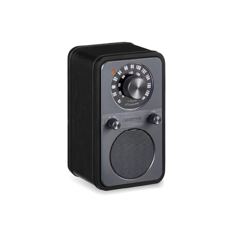 Sangean WR-9 nešiojamas FM/AM radijas, tikro medžio Midnight Oak korpusas, Bluetooth, 8W