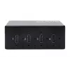EXSYS EX-12274HMS USB 3.2 Gen 2x1 4 prievadų pramoninis metalinis šakotuvas, 10Gbps, 15KV ESD, sieninis/DIN bėgio montavimas