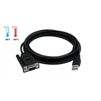 EXSYS EX-1311-2FT USB 2.0 į RS-232 serijinis adapteris, DB9 moteriškas, FTDI lustas, pramoniniam temperatūrų diapazonui