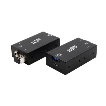 EXSYS EX-1448MM 2 prievadų USB 3.2 Gen1 prailgintuvas per daugiamodį šviesolaidinį kabelį iki 300 m