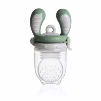 Kidsme Food Feeder Large Grey – kūdikių maisto papildymo indas, 6+ mėn., silikoninis maišelis, be BPA