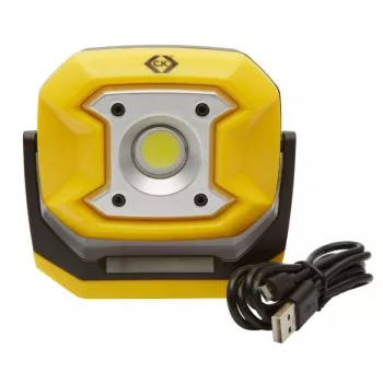 C.K Tools T9735USB įkraunamas darbo šviestuvas, COB LED, 700 lm, 10 W, IP65/IK05
