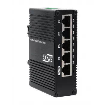 EXSYS Mini 5 prievadų Ethernet PoE praeinamasis komutatorius - 5x10/100/1000Tx (EX-62020POE-P)