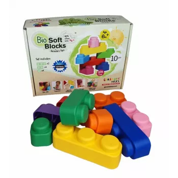 Gerardo's Toys GT3108 minkštų konstruktorių rinkinys, 10 dalių, EVA puta, įvairiaspalvis