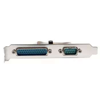 EXSYS EX-44083 PCIe 2 prievadų RS-232 nuosekliosios sąsajos plokštė, ASIX AX99100, DB9, žemo profilio
