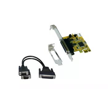 EXSYS EX-44343-2S 2 prievadų RS-232 PCI Express serijinė plokštė, MosChip MCS9901, žemo profilio