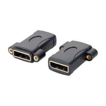 EXSYS EX-49304 skydelio montavimo DisplayPort moteriškas į moterišką adapteris, įsukamas, 8K 60Hz