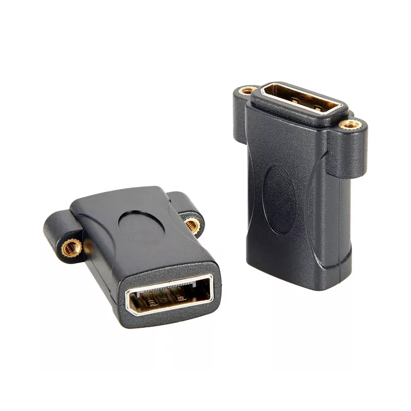 EXSYS EX-49304 skydelio montavimo DisplayPort moteriškas į moterišką adapteris, įsukamas, 8K 60Hz
