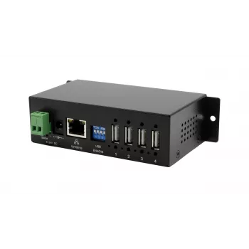 EXSYS EX-6003HMVS-POE-ON 4 prievadų USB 2.0 serveris per Gigabit Ethernet tinklą su PoE, 15KV ESD apsauga