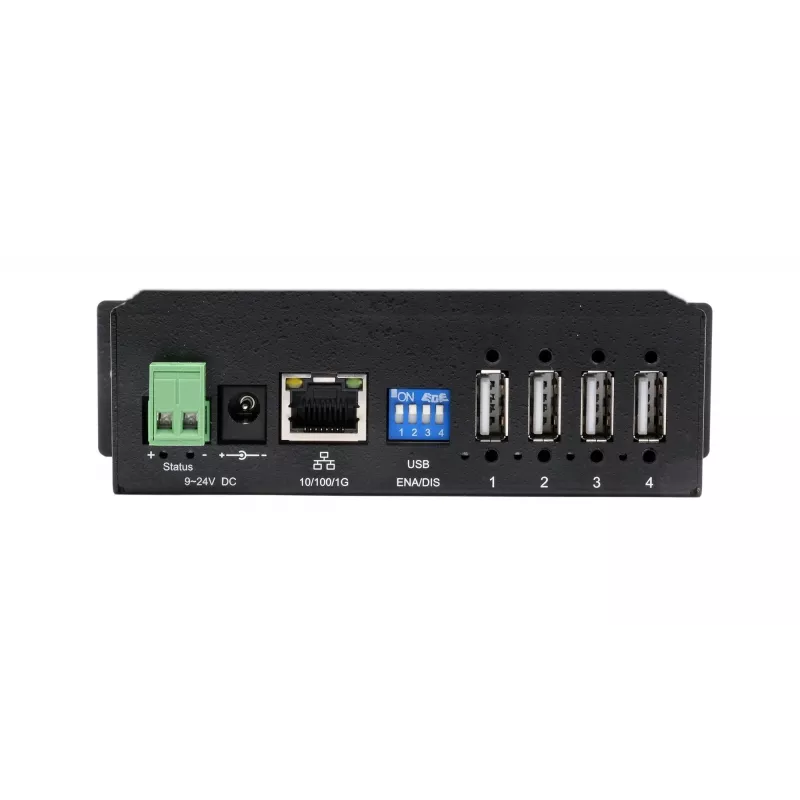 EXSYS EX-6003HMVS-POE-ON 4 prievadų USB 2.0 serveris per Gigabit Ethernet tinklą su PoE, 15KV ESD apsauga