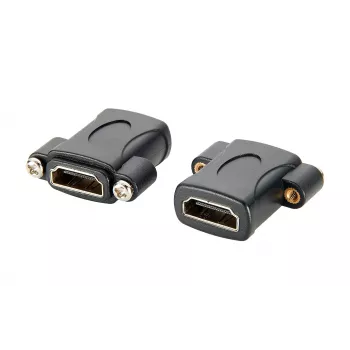 EXSYS EX-49305 HDMI moteriškas į moterišką skydo montavimo adapteris, D-Type, 4K@60Hz, juodas
