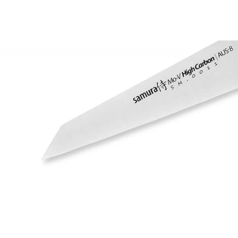 SAMURA Harakiri universali virtuvinė peilis 93 mm AUS-8 nerūdijantis plienas, juoda ABS rankena