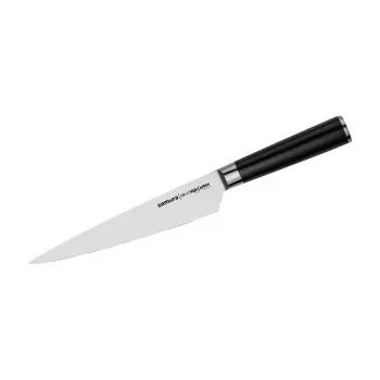 SAMURA Harakiri universalus peilis 192 mm AUS-8 plieno, Full Tang, juoda rankena