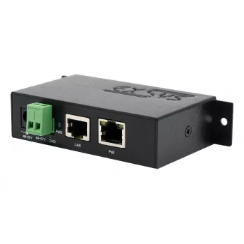 EXSYS EX-6009POE 90W Gigabit PoE++ injektorius, 48-57V DC gnybtų bloko įėjimas, IEEE 802.3bt Type 4, DIN-bėgio/sieninis montavimas