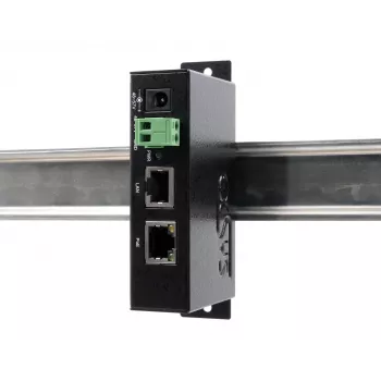 EXSYS EX-6009POE 90W Gigabit PoE++ injektorius, 48-57V DC gnybtų bloko įėjimas, IEEE 802.3bt Type 4, DIN-bėgio/sieninis montavimas