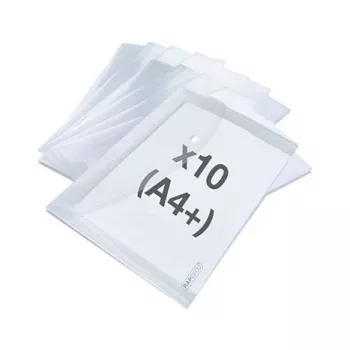 Rapesco ECO GRS A4 dokumentų aplankai permatomi skaidrūs, 10 vienetų paketas (1816)