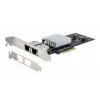 EXSYS Dual 10 Gigabit Ethernet PCIe x4 tinklo plokštė, Intel X550-AT2, 2x RJ45, Low-Profile EX-60222