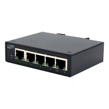 EXSYS EX-6200-T 5 prievadų pramoninis Ethernet komutatorius, 10/100 Mbps, DIN bėgelio tvirtinimas, -40°C iki +75°C
