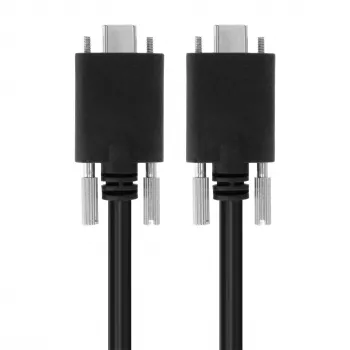 EXSYS USB 3.2 Gen 2x1 Type-C kabelis su fiksuojančiaisiais varžtais, 1,0 m, juodas EX-K1592V-1.0