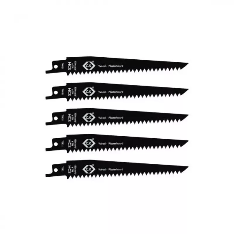 C.K Tools T0821 staliaus pjūklelio ašmenys, 6 TPI, 150 mm, 5 vnt.
