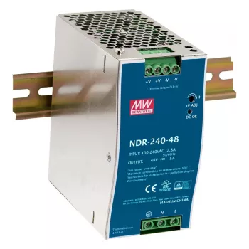 EXSYS Meanwell 240W DIN bėgių maitinimo šaltinis 48V/5A - NDR-240-48 (EX-6976)