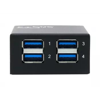 EXSYS USB 3.2 Gen1 4 prievadų metalinis koncentratorius su 15KV ESD apsauga (EX-11240HMS)