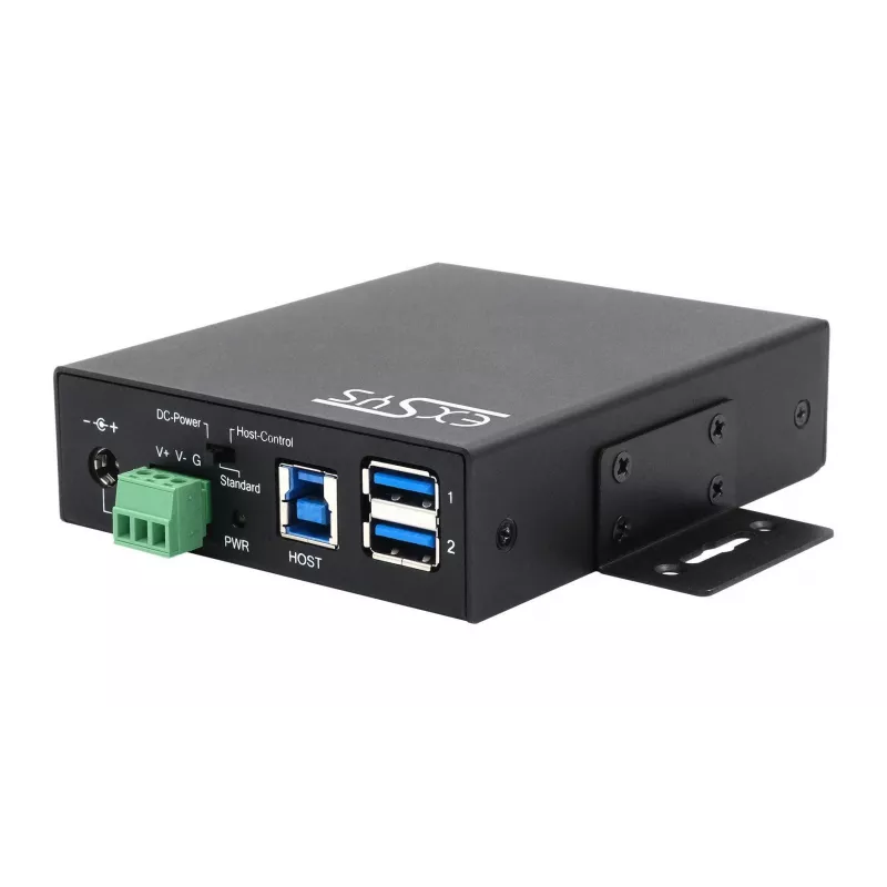 EXSYS EX-11241HMS 10 prievadų USB 3.2 Gen 1 metalinis šakotuvas su 15KV ESD apsauga