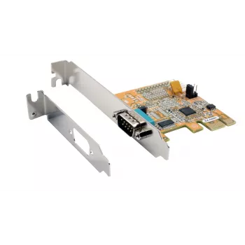 EXSYS EX-44081 PCIe 1 prievado RS-232 serijinė plokštė, ASIX AX99100, žemo profilio